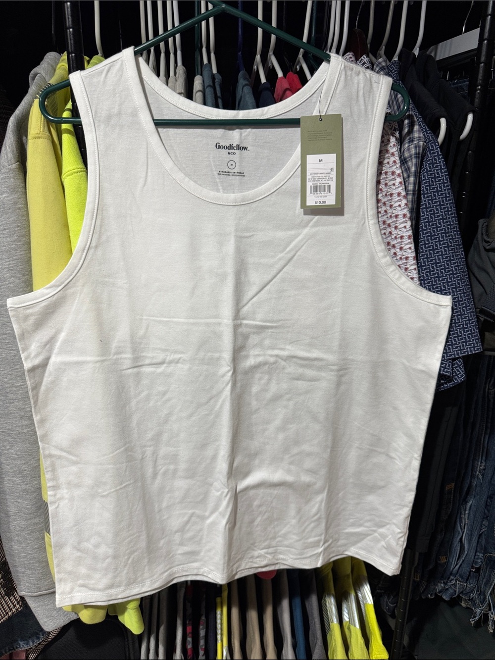 Goodfellow & Co White Women's Tank Top - Sleeveless Cotton Tee